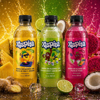 Pack 4 Jugo Piña, Jengibre y menta + 4 Pitaya + 4 Coco y Limón Xispita 500 ml